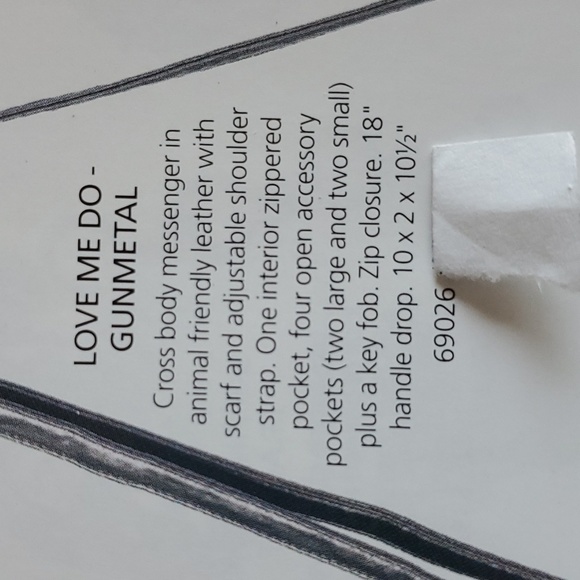 New Purse Gunmetal color zip closure Penelope Ann collection Celebrating Home - Picture 3 of 8